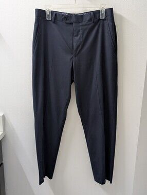 Alfani Men's Navy Dress Pants - Flat Front
